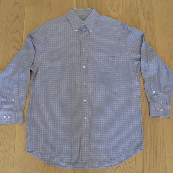 Avanzala For Harry Rosen Vintage 1980's Checkered Medium Button Down Shirt - Picture 1 of 3
